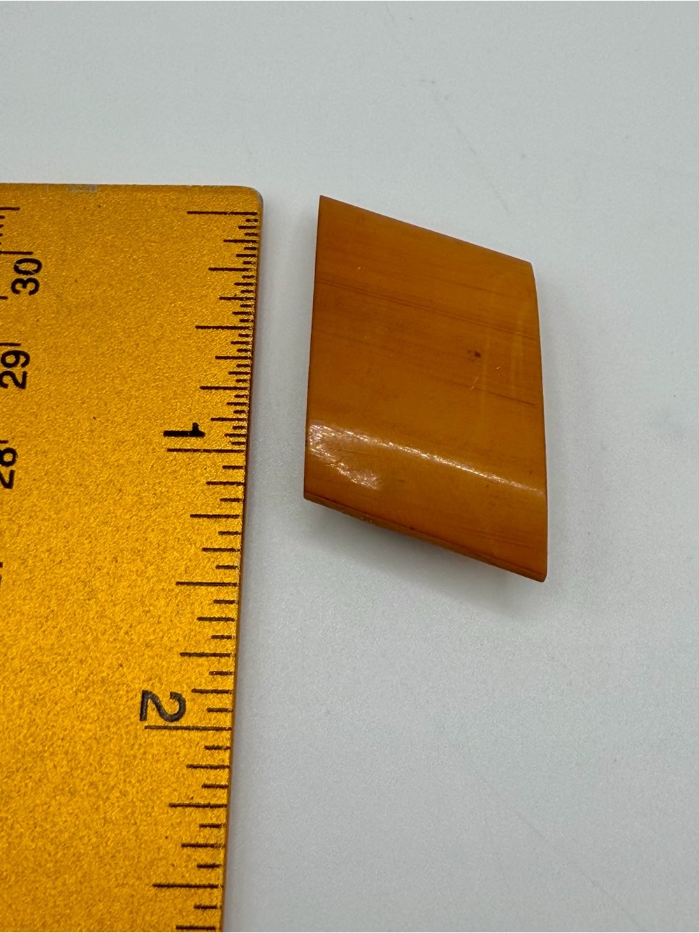 Vtg Butterscotch Bakelite Dress Clip Art Deco Diamond Shape Geometric Brooch